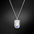 Sudraba kulons "Simbioze (Aurora Borealis)" ar Swarovski™ kristāliem